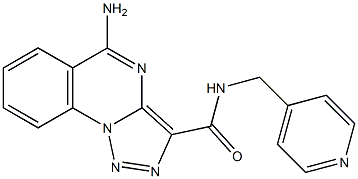 N3-(4-pyridylmethyl)-5-amino[1,2,3]triazolo[1,5-a]quinazoline-3-carboxamide Struktur