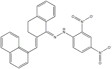 2-(1-naphthylmethylidene)-1,2,3,4-tetrahydronaphthalen-1-one 1-(2,4-dinitrophenyl)hydrazone Struktur