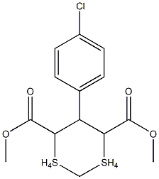 dimethyl 5-(4-chlorophenyl)-1,1,3,3-tetraoxo-1lambda~6~,3lambda~6~-dithiane-4,6-dicarboxylate Struktur