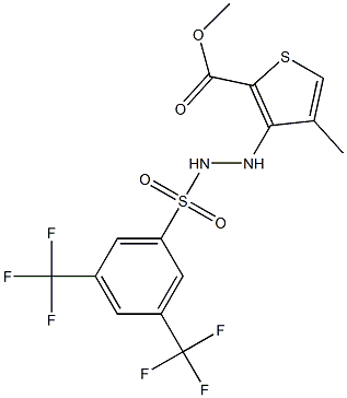 methyl 3-(2-{[3,5-di(trifluoromethyl)phenyl]sulfonyl}hydrazino)-4-methylthi ophene-2-carboxylate Struktur