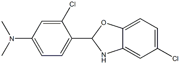 N1,N1-dimethyl-3-chloro-4-(5-chloro-2,3-dihydro-1,3-benzoxazol-2-yl)aniline Struktur