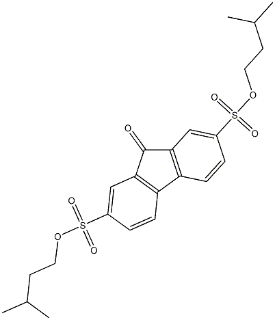 diisopentyl 9-oxo-9H-fluorene-2,7-disulfonate Struktur