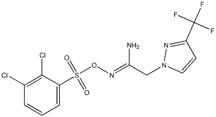 N'-{[(2,3-dichlorophenyl)sulfonyl]oxy}-2-[3-(trifluoromethyl)-1H-pyrazol-1-yl]ethanimidamide Struktur