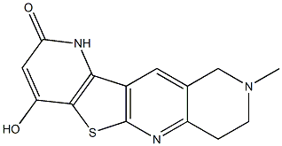 4-hydroxy-9-methyl-7,8,9,10-tetrahydropyrido[2',3':4,5]thieno[2,3-b][1,6]naphthyridin-2(1H)-one Struktur