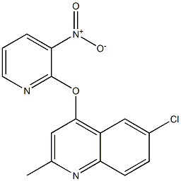 6-chloro-2-methyl-4-[(3-nitro-2-pyridyl)oxy]quinoline Struktur