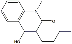 3-butyl-4-hydroxy-1-methyl-1,2-dihydroquinolin-2-one Struktur