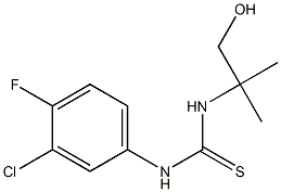 N-(3-chloro-4-fluorophenyl)-N'-(2-hydroxy-1,1-dimethylethyl)thiourea Struktur