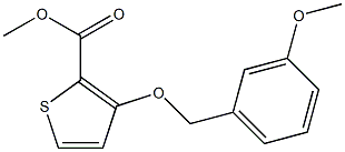 methyl 3-[(3-methoxybenzyl)oxy]-2-thiophenecarboxylate Struktur