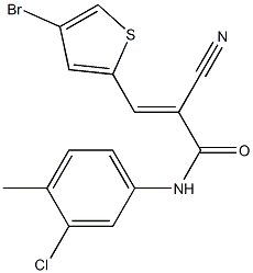 N1-(3-chloro-4-methylphenyl)-3-(4-bromo-2-thienyl)-2-cyanoacrylamide Struktur