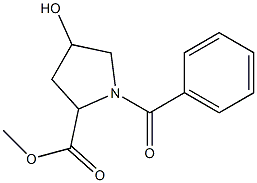 methyl 1-benzoyl-4-hydroxy-2-pyrrolidinecarboxylate Struktur