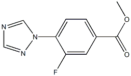 methyl 3-fluoro-4-(1H-1,2,4-triazol-1-yl)benzenecarboxylate Struktur