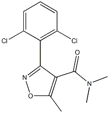 N4,N4,5-trimethyl-3-(2,6-dichlorophenyl)isoxazole-4-carboxamide Struktur