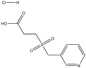 3-[(pyridin-3-ylmethyl)sulfonyl]propanoic acid hydrochloride Struktur