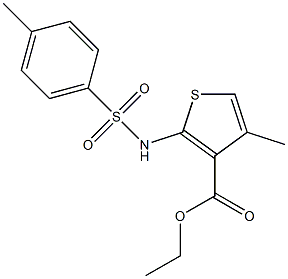 ethyl 4-methyl-2-{[(4-methylphenyl)sulfonyl]amino}thiophene-3-carboxylate Struktur