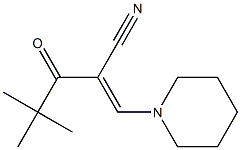 (E)-2-(2,2-dimethylpropanoyl)-3-piperidino-2-propenenitrile Struktur