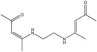 4-({2-[(1-methyl-3-oxobut-1-enyl)amino]ethyl}amino)pent-3-en-2-one Struktur