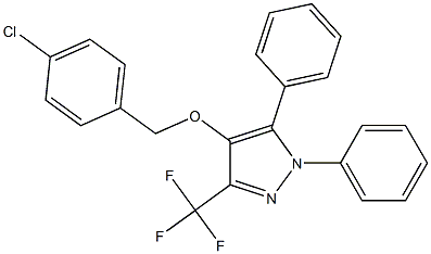 4-[(4-chlorobenzyl)oxy]-1,5-diphenyl-3-(trifluoromethyl)-1H-pyrazole Struktur