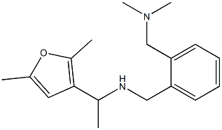 ({2-[(dimethylamino)methyl]phenyl}methyl)[1-(2,5-dimethylfuran-3-yl)ethyl]amine Struktur