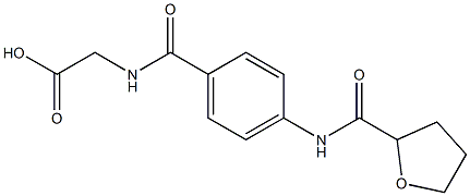 ({4-[(tetrahydrofuran-2-ylcarbonyl)amino]benzoyl}amino)acetic acid Struktur