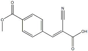 (2E)-2-cyano-3-[4-(methoxycarbonyl)phenyl]acrylic acid Struktur