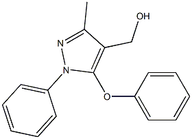 (3-methyl-5-phenoxy-1-phenyl-1H-pyrazol-4-yl)methanol Struktur