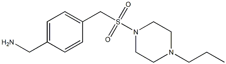 (4-{[(4-propylpiperazine-1-)sulfonyl]methyl}phenyl)methanamine Struktur