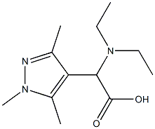 (diethylamino)(1,3,5-trimethyl-1H-pyrazol-4-yl)acetic acid Struktur