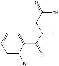 [(2-bromobenzoyl)(methyl)amino]acetic acid Struktur