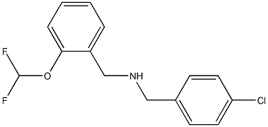 [(4-chlorophenyl)methyl]({[2-(difluoromethoxy)phenyl]methyl})amine Struktur