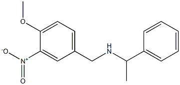 [(4-methoxy-3-nitrophenyl)methyl](1-phenylethyl)amine Struktur