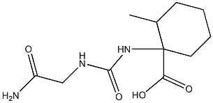 1-({[(2-amino-2-oxoethyl)amino]carbonyl}amino)-2-methylcyclohexanecarboxylic acid Struktur