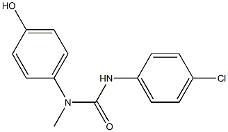 1-(4-chlorophenyl)-3-(4-hydroxyphenyl)-3-methylurea Struktur