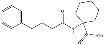 1-(4-phenylbutanamido)cyclohexane-1-carboxylic acid Struktur