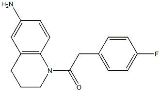 1-(6-amino-1,2,3,4-tetrahydroquinolin-1-yl)-2-(4-fluorophenyl)ethan-1-one Struktur