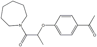 1-(azepan-1-yl)-2-(4-acetylphenoxy)propan-1-one Structure