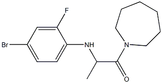 1-(azepan-1-yl)-2-[(4-bromo-2-fluorophenyl)amino]propan-1-one Struktur