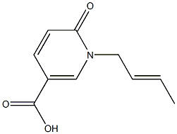 1-(but-2-en-1-yl)-6-oxo-1,6-dihydropyridine-3-carboxylic acid Struktur