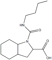 1-(butylcarbamoyl)-octahydro-1H-indole-2-carboxylic acid Struktur