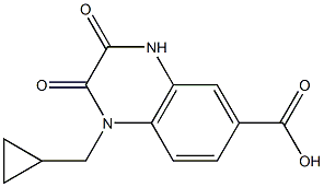 1-(cyclopropylmethyl)-2,3-dioxo-1,2,3,4-tetrahydroquinoxaline-6-carboxylic acid Struktur