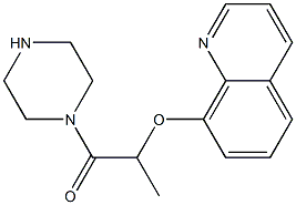 1-(piperazin-1-yl)-2-(quinolin-8-yloxy)propan-1-one Struktur