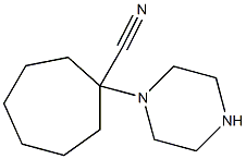 1-(piperazin-1-yl)cycloheptane-1-carbonitrile Struktur