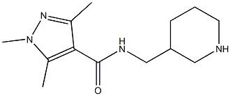 1,3,5-trimethyl-N-(piperidin-3-ylmethyl)-1H-pyrazole-4-carboxamide Struktur