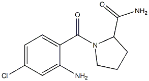 1-[(2-amino-4-chlorophenyl)carbonyl]pyrrolidine-2-carboxamide Struktur