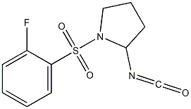 1-[(2-fluorophenyl)sulfonyl]-2-isocyanatopyrrolidine Struktur