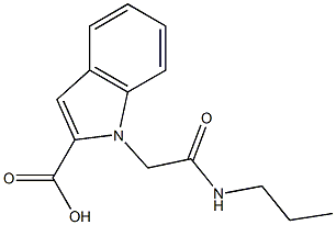 1-[(propylcarbamoyl)methyl]-1H-indole-2-carboxylic acid Struktur