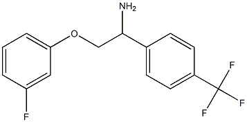 1-[1-amino-2-(3-fluorophenoxy)ethyl]-4-(trifluoromethyl)benzene Struktur