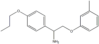 1-[1-amino-2-(3-methylphenoxy)ethyl]-4-propoxybenzene Struktur