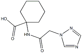 1-[2-(1H-1,2,4-triazol-1-yl)acetamido]cyclohexane-1-carboxylic acid Struktur