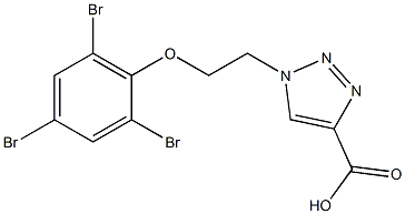 1-[2-(2,4,6-tribromophenoxy)ethyl]-1H-1,2,3-triazole-4-carboxylic acid Struktur