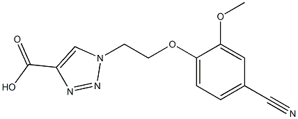 1-[2-(4-cyano-2-methoxyphenoxy)ethyl]-1H-1,2,3-triazole-4-carboxylic acid Struktur